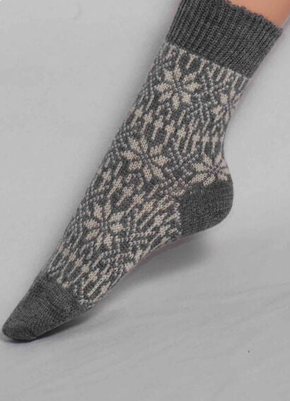 Hirsch Natur Wool Socks Grey/White