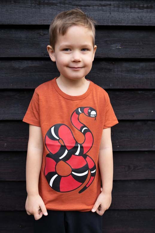 Børne T-shirt med slange