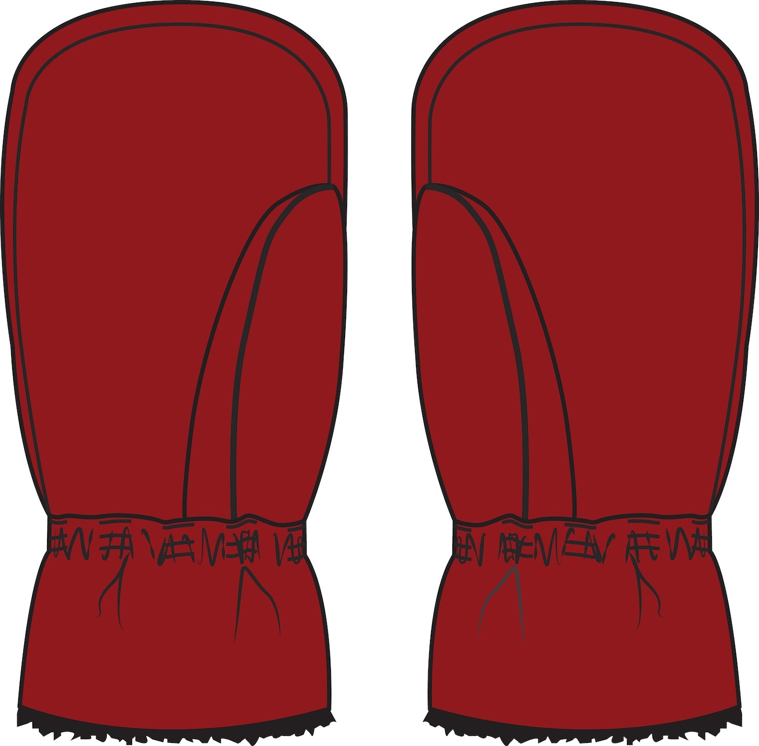 Danehandy Mittens Dk Red