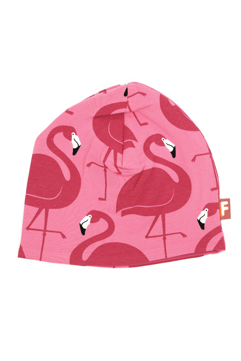 Dyrloeve Beanie Pink FLAMINGO AOP