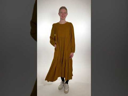 Danoktober Cord Dress Mustard