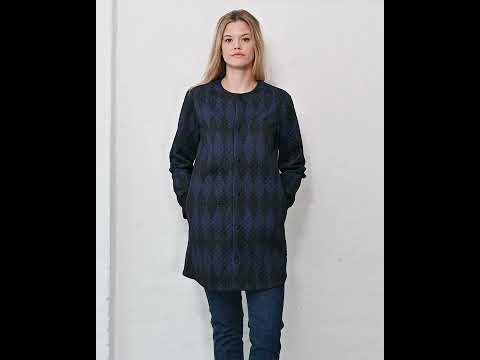 Danemaude Thermo Coat Black/Marine DIAMOND