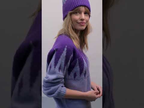 Danefantastic Icicles Wool Sweater Ice Viola/Purple