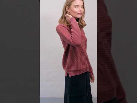 Danepearly 3D Crotchet Knit Sweater Rust/Old Rose