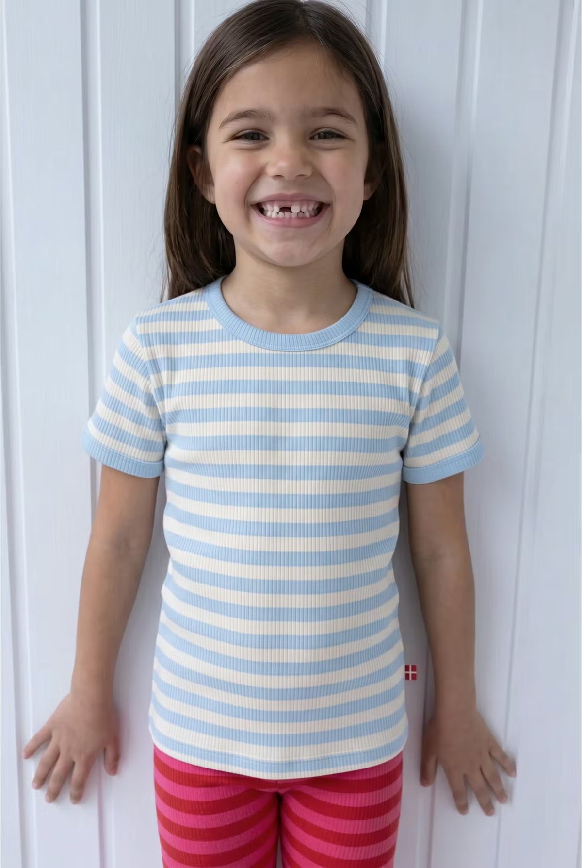 ESS - Danesoda Ribbing Tee Chalk/Cold Sky