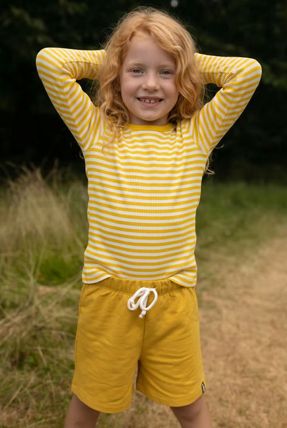 Danefilm LS Tee Faded Yellow/Chalk