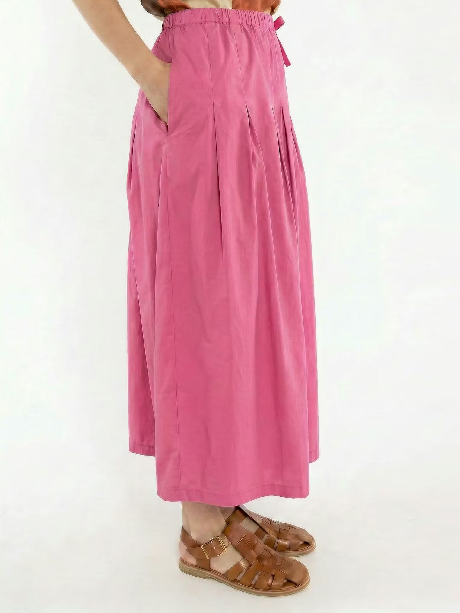 Daneminna Smooth Poplin Skirt Soft Cherry