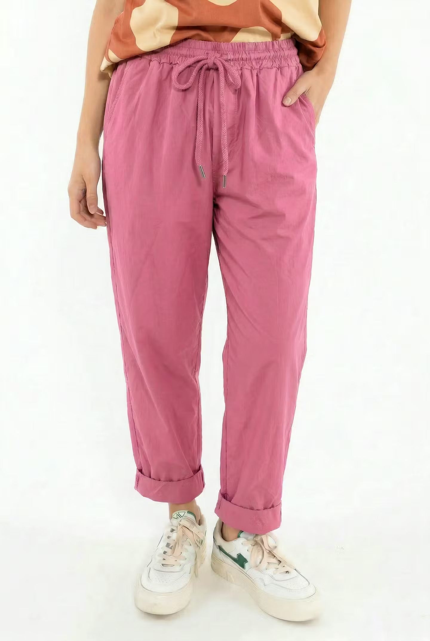 Danefunt Smooth Poplin Pants Soft Cherry