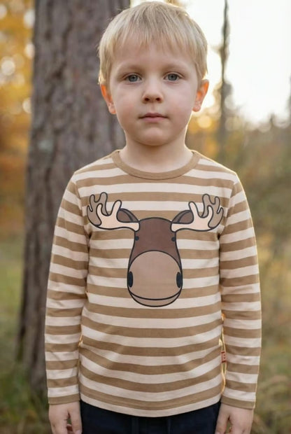 Dyrroar T AOP/STRIPE Beige/Lt Beige ELG