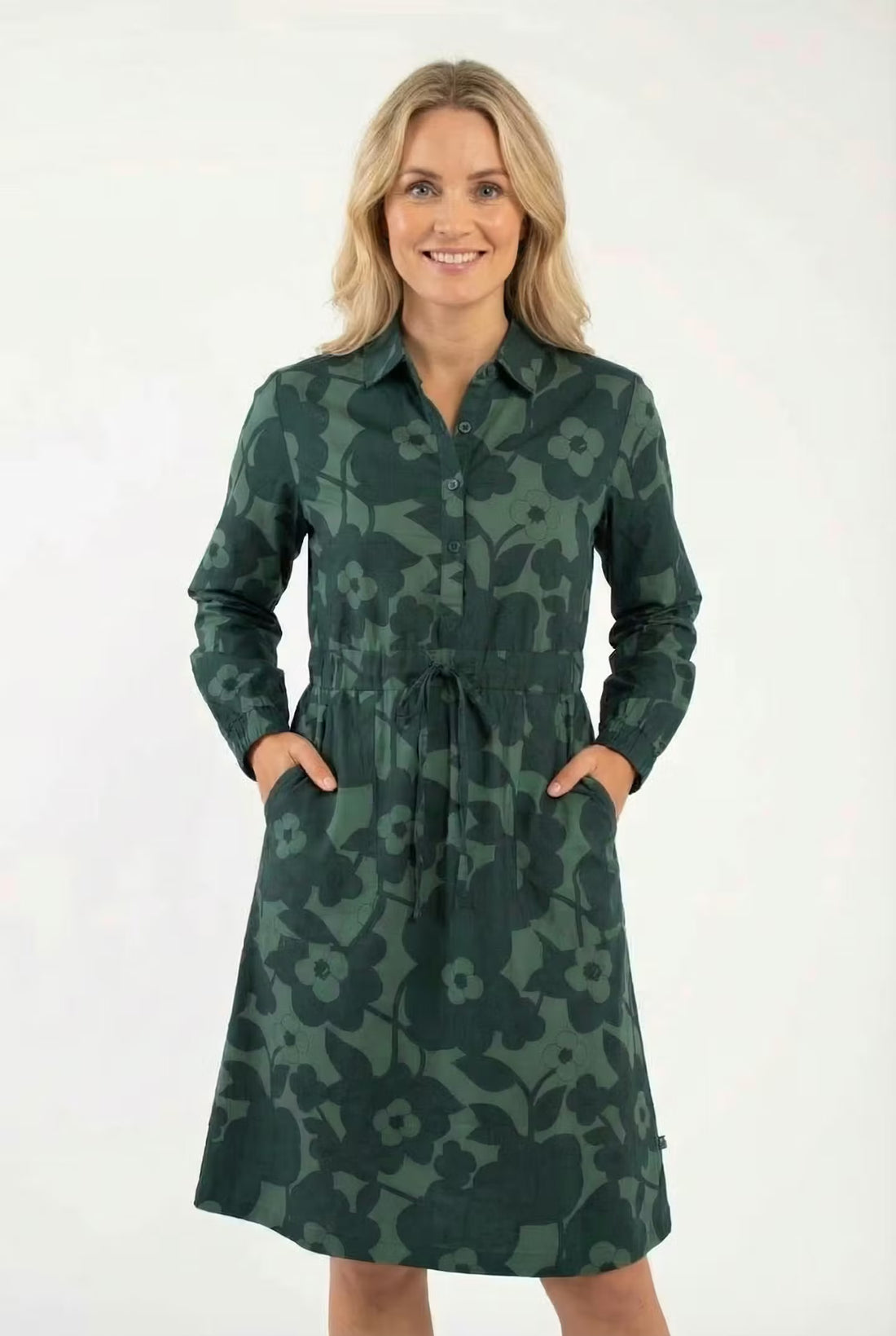 Daneditte Poplin Dress Army BLOOM BOOM