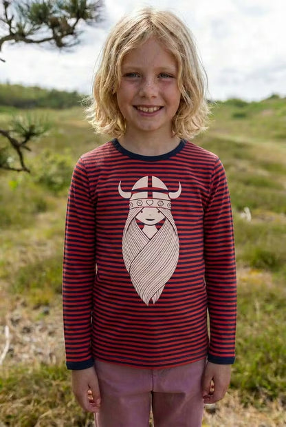 Danenorthpole Tee Navy/Bright Red FREJA