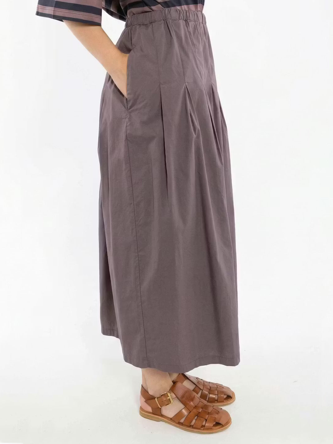 Daneminna Smooth Poplin Skirt Mauve