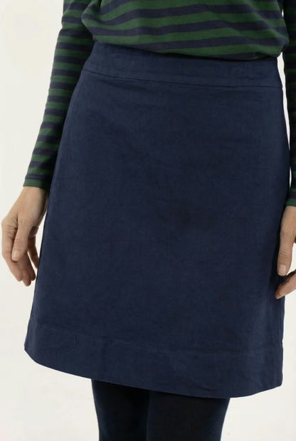 Danelondon Stretch Canvas Skirt Dk Navy