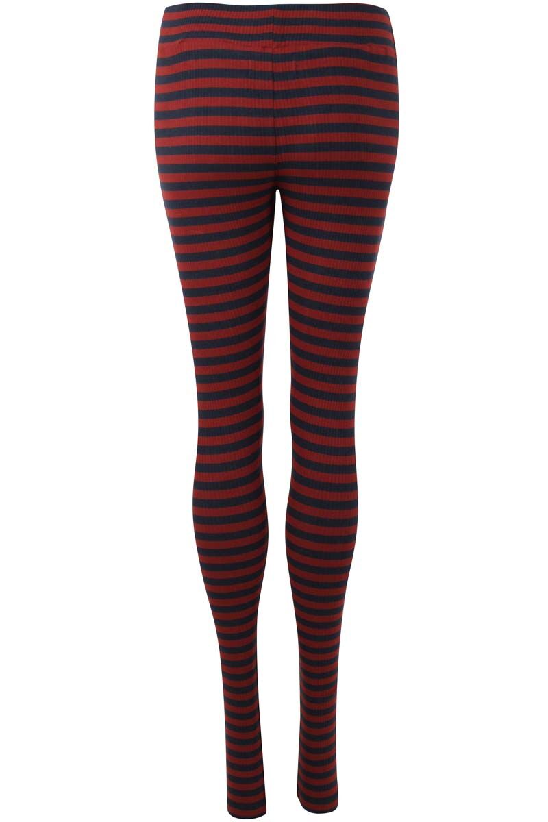 ESS - Danebuddy Leggings Dk Navy/Redwine