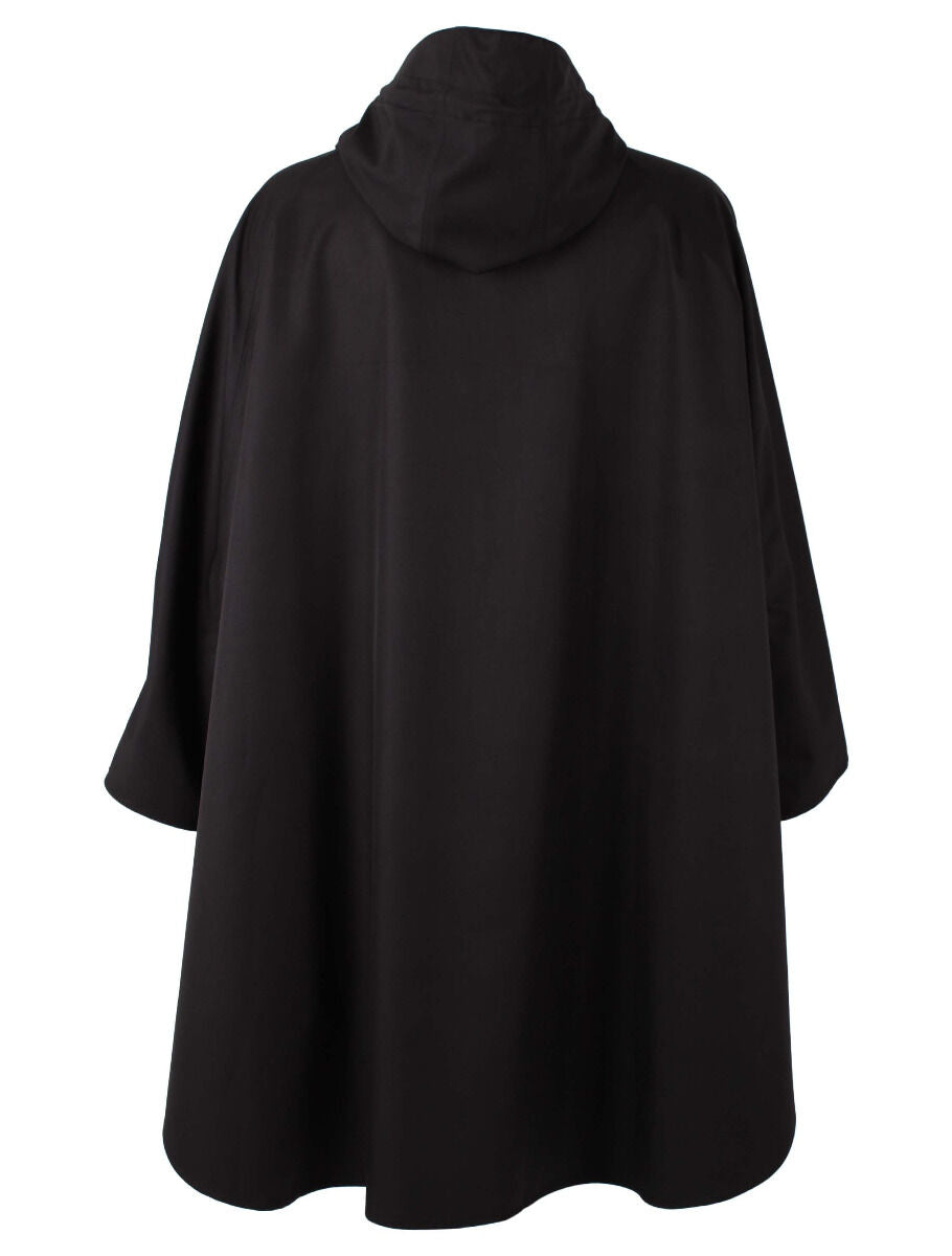 Regnponcho i sort til kvinder