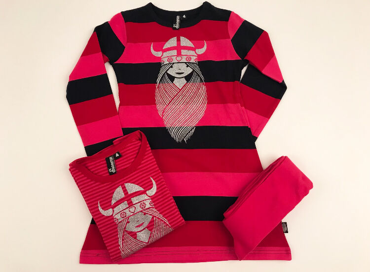 Danenorthpole Tee Red/Hot Pink FREJA