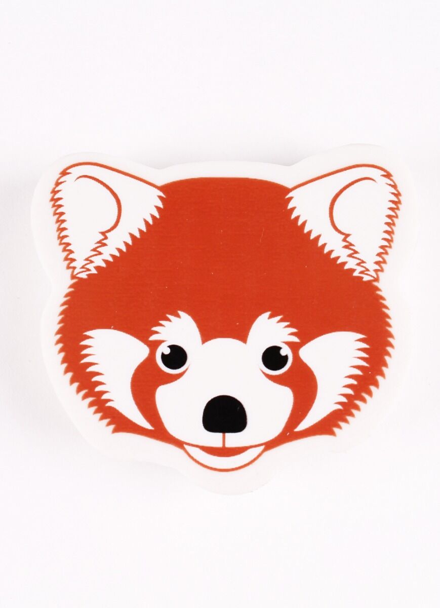 Sødt viskelæder med print af rød panda