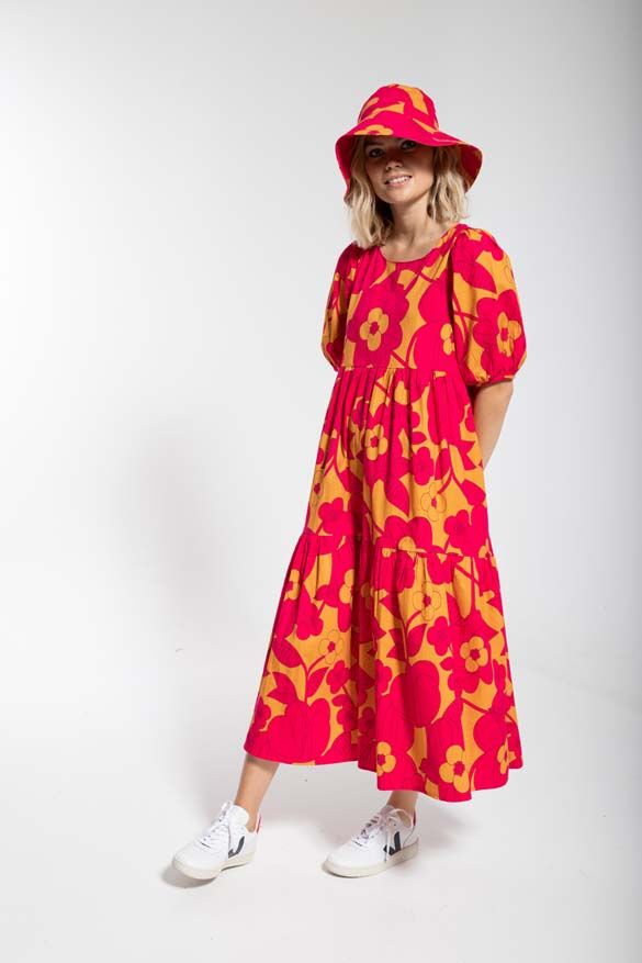 Danejuli Dress Honey/dk fuchsia BLOOM BOOM