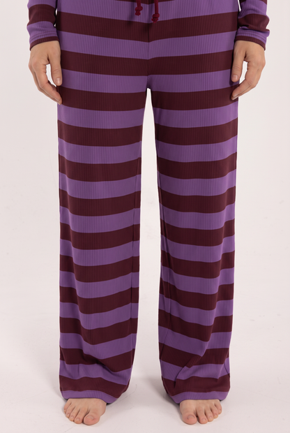 Danegoals Ribbing Pants Dark Wine/Purple