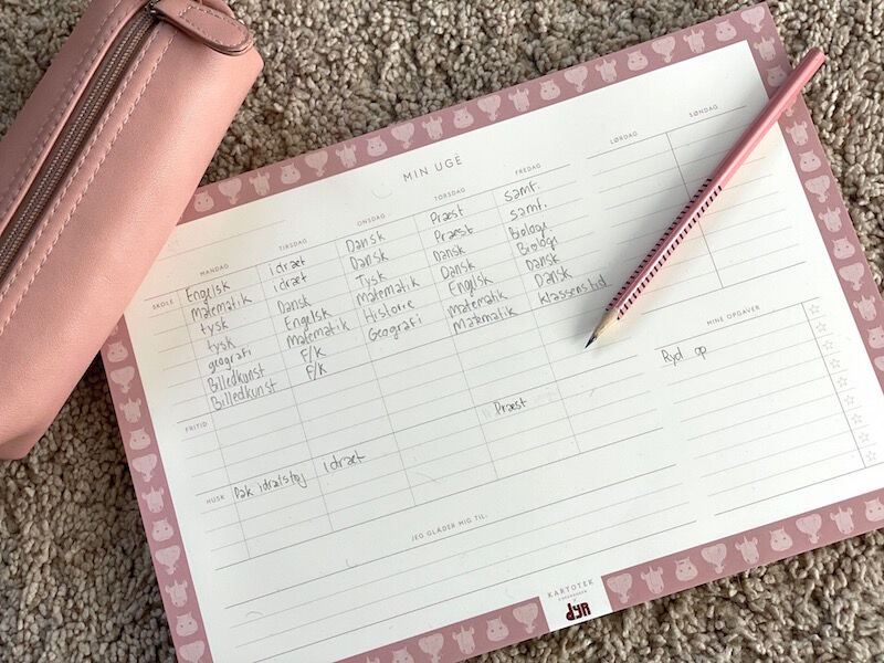 Kartotek Weekly Planner Rosa