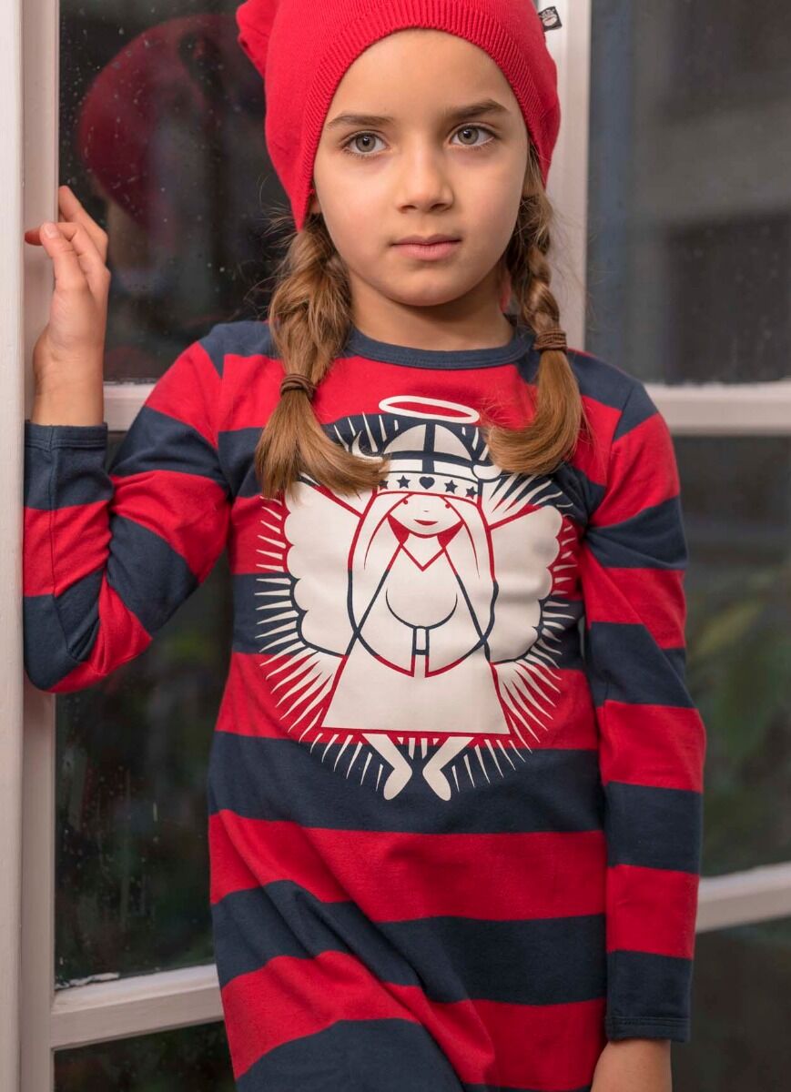 Danenanna Dress Dk Red/Dk Navy ANGEL FREJA