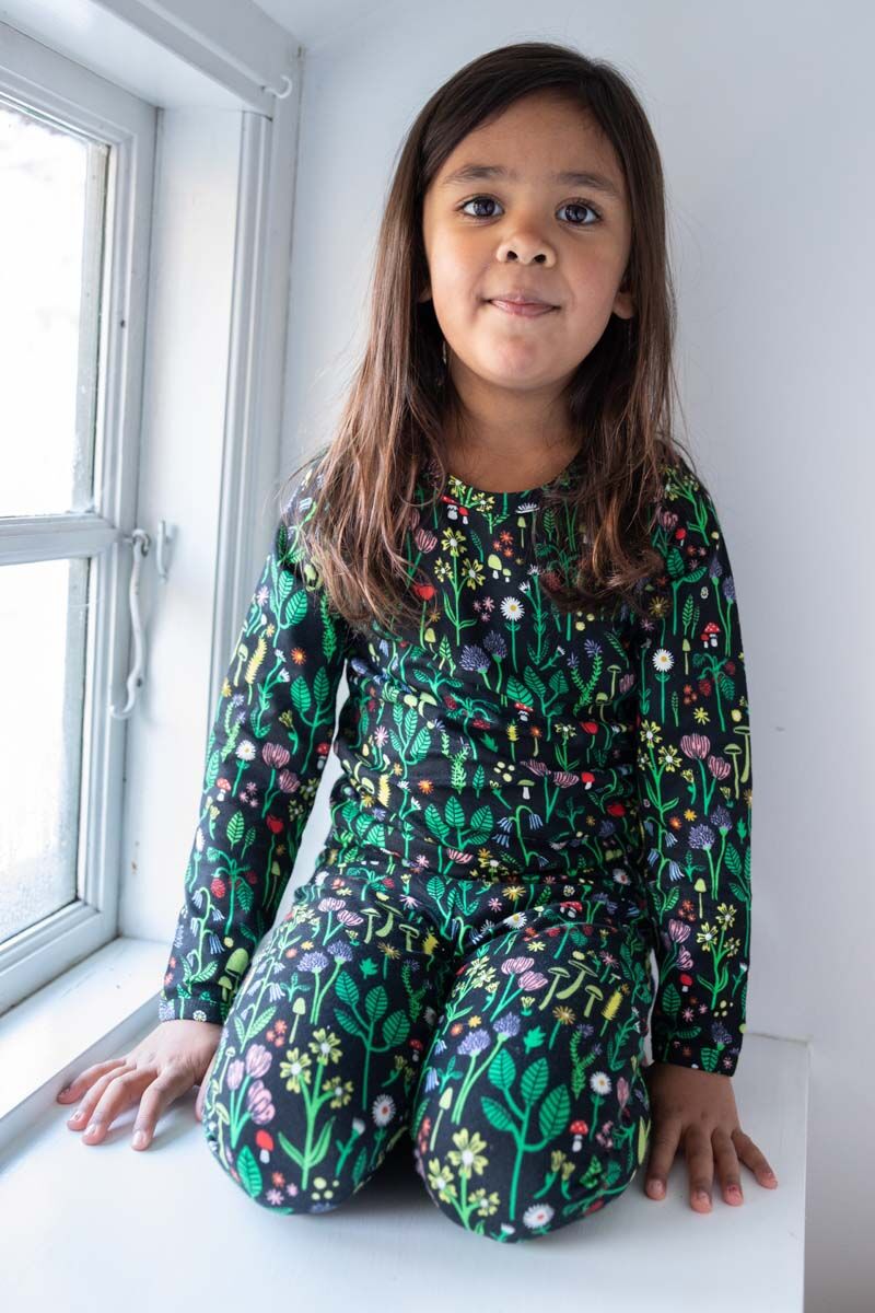 Bluse til børn med blomster 