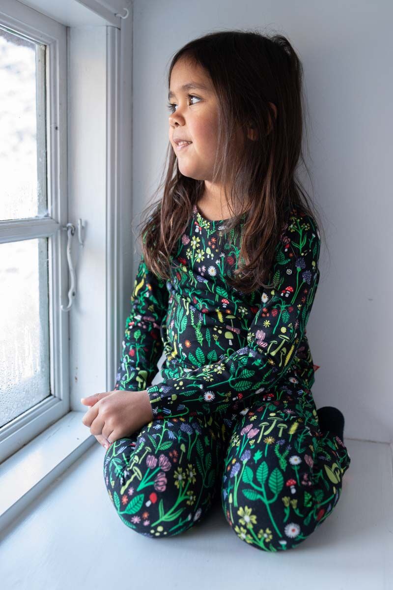 Bluse til børn med blomster 