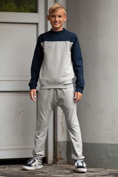 Bob Sweatshirt Heather Grey/Navy