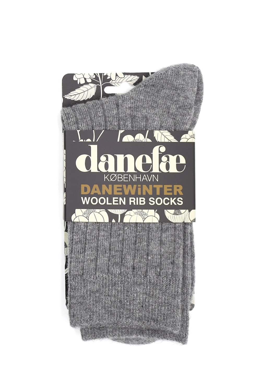 Danewinter Woolen Rib Socks - Light Grey