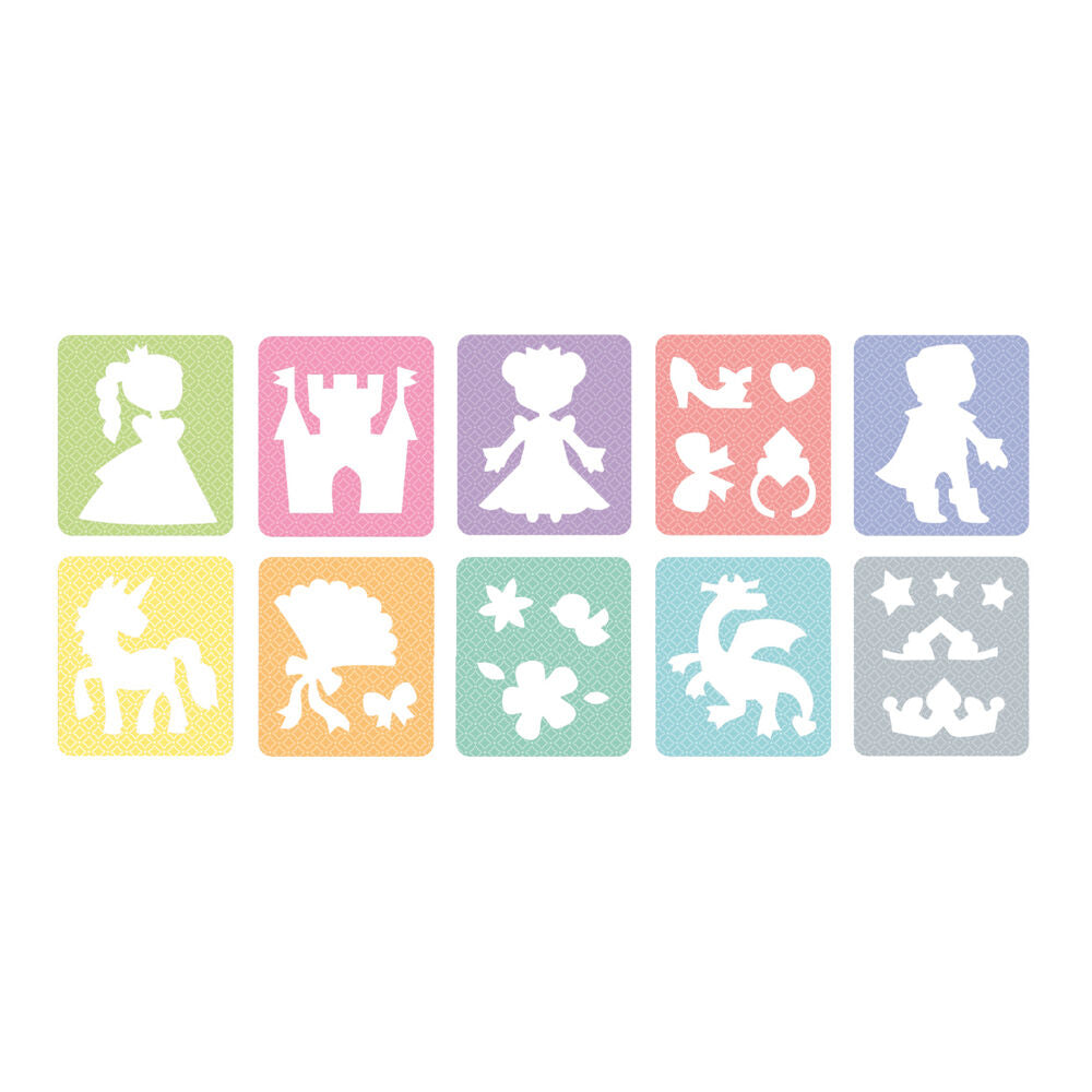 Room2Play-Mudpuppy Stencils Smukke Prinsesser