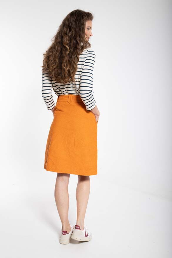 Danemadelaine Cord Skirt Honey