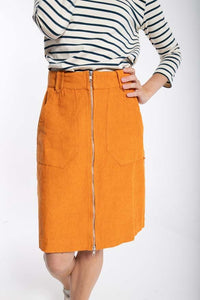 Danemadelaine Cord Skirt Honey