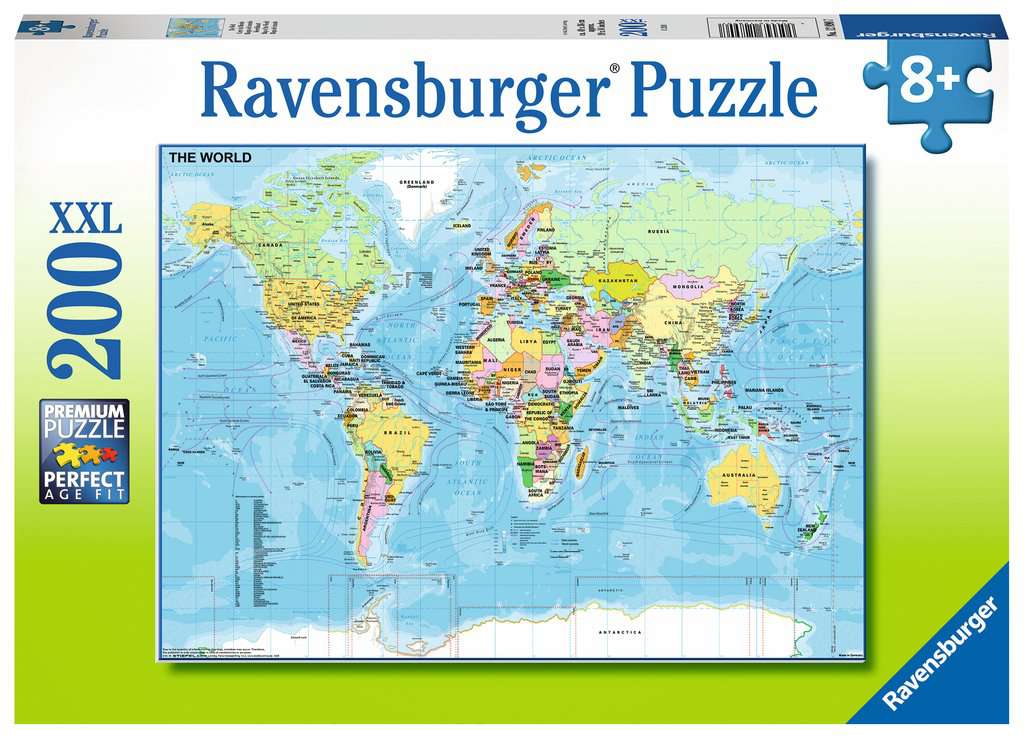 Ravensburger Puzzle 200 Brk Map Of The World