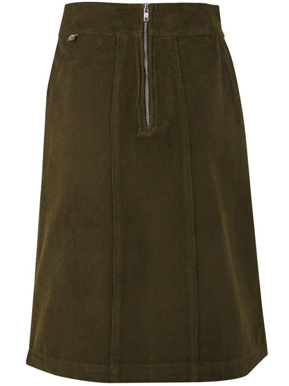 Danemaren Cord Skirt Olive