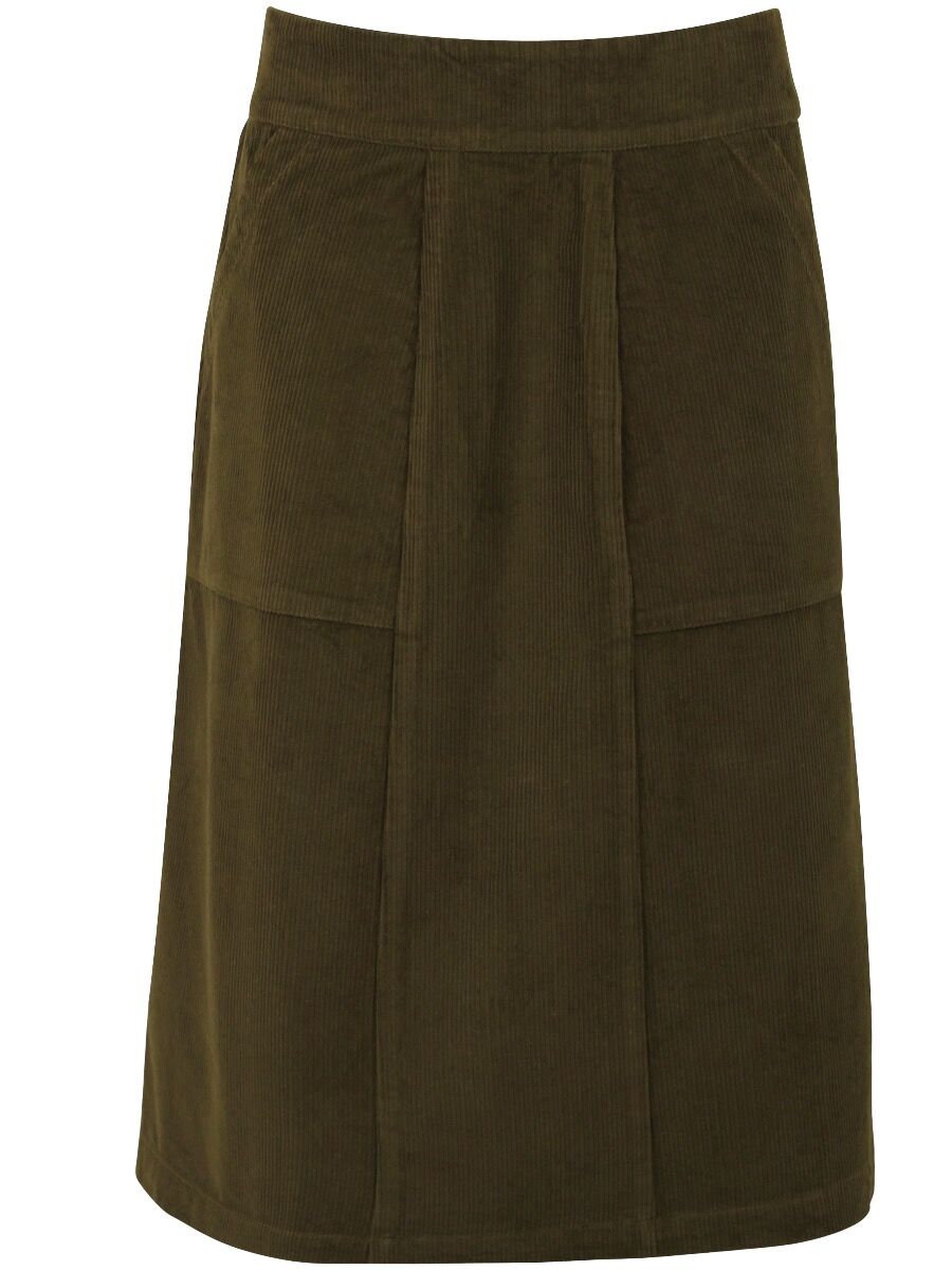 Danemaren Cord Skirt Olive