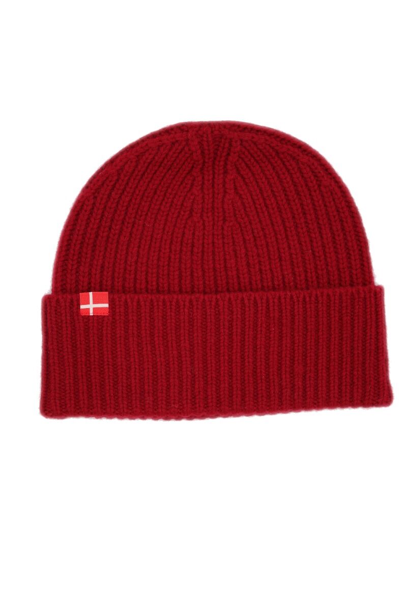 Danmark Merino Beanie Dark Red