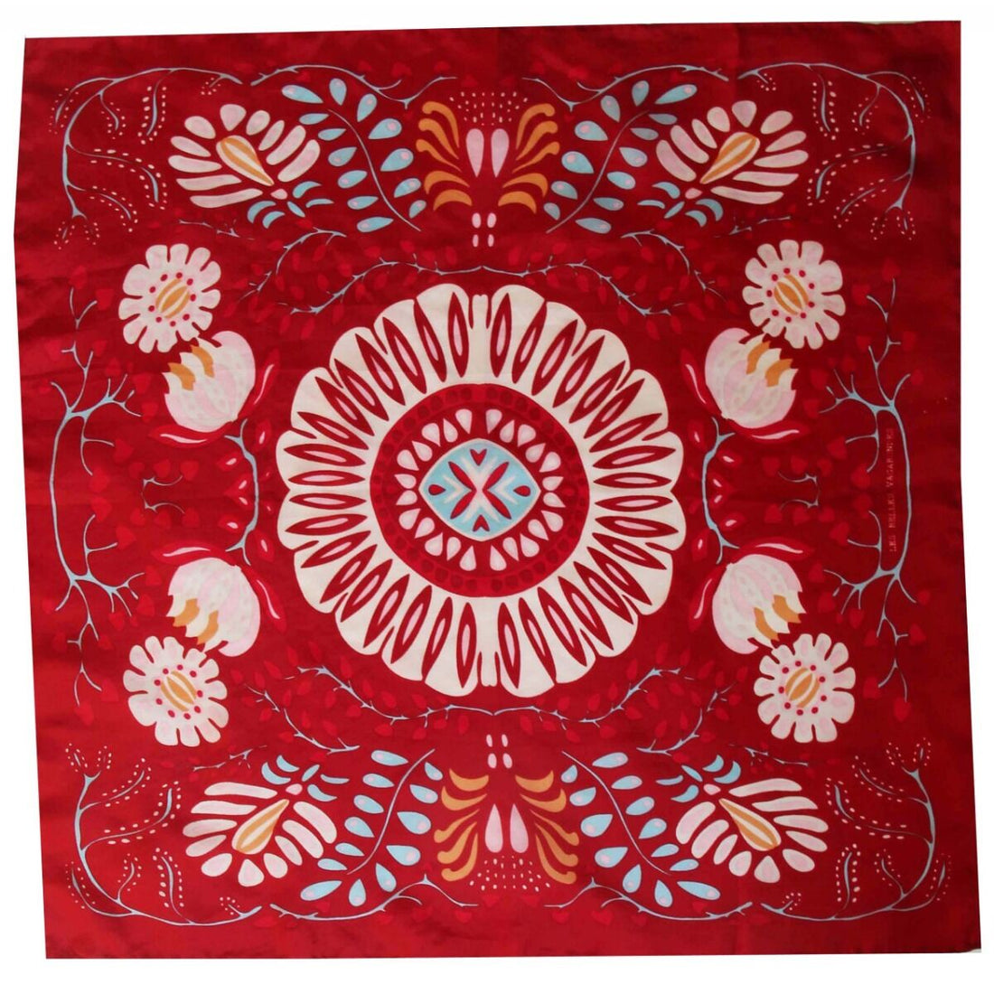 Les Belles Vagabondes Mini Silk Scarf Marushka Rouge Red