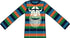 Stribet bluse med viking print 