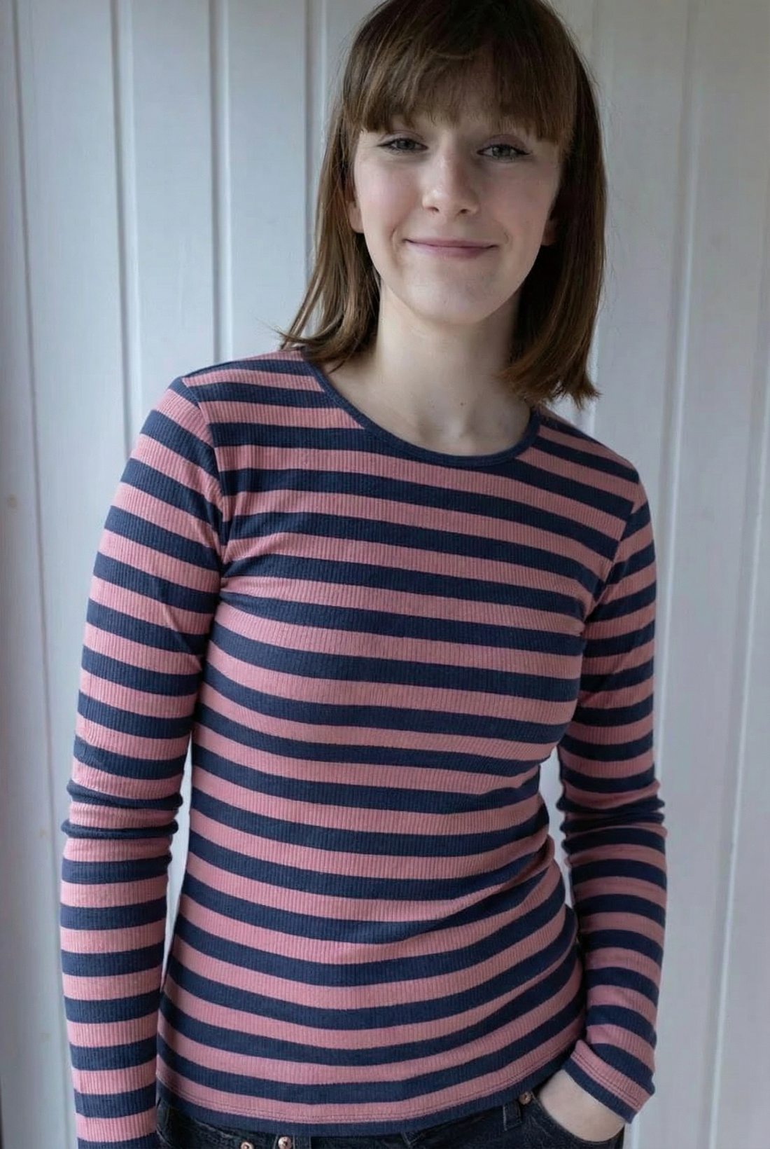 ESS - Danepartner LS Dk Rose Beige/Navy