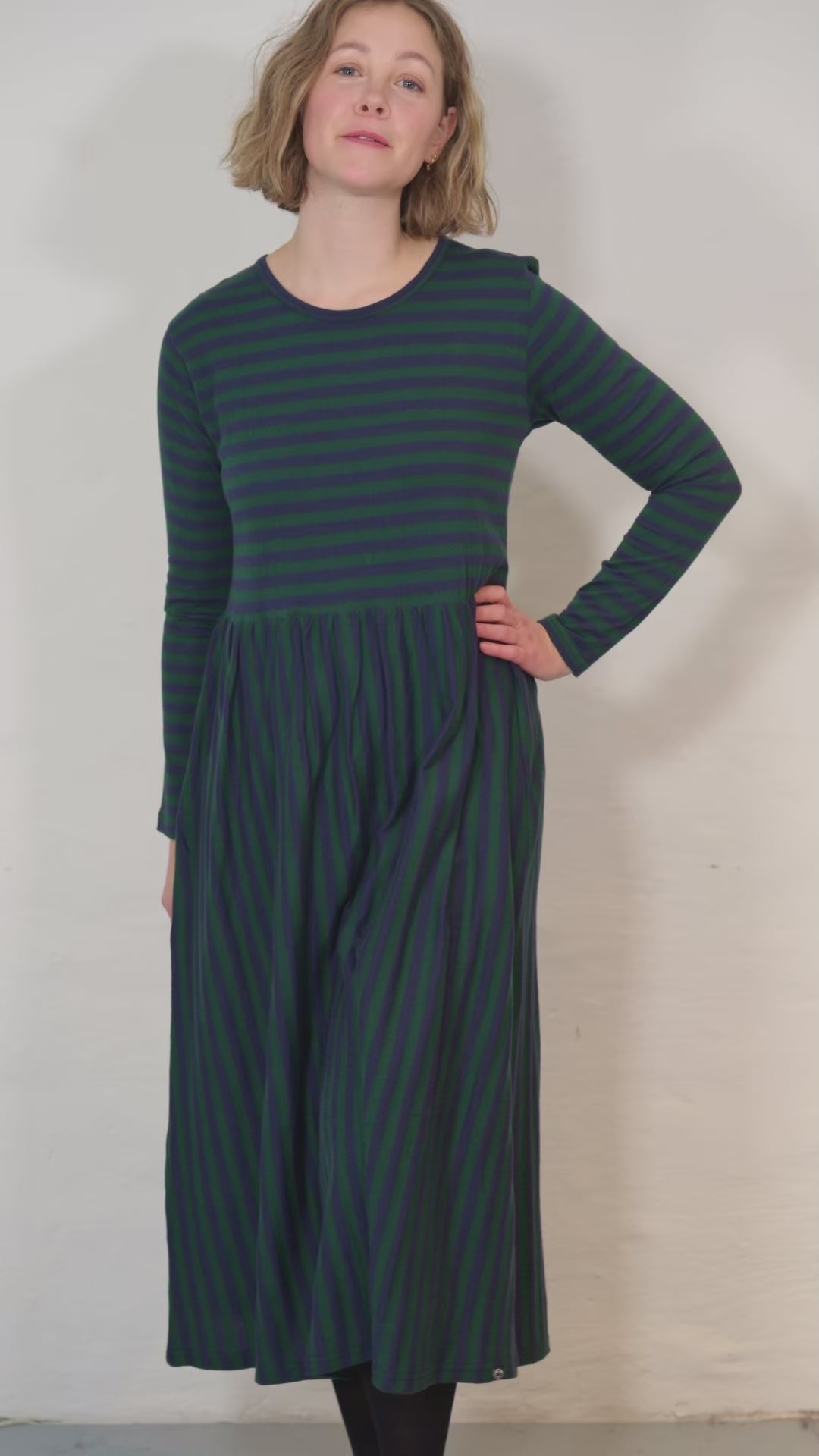 Danekroeyer LS Modal Dress Dark Forest/Dark Navy