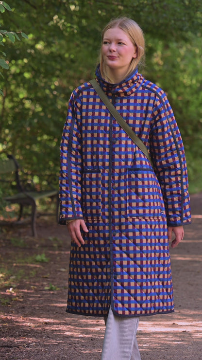 Danecherry Check Thermo Jacket Beige Plaid