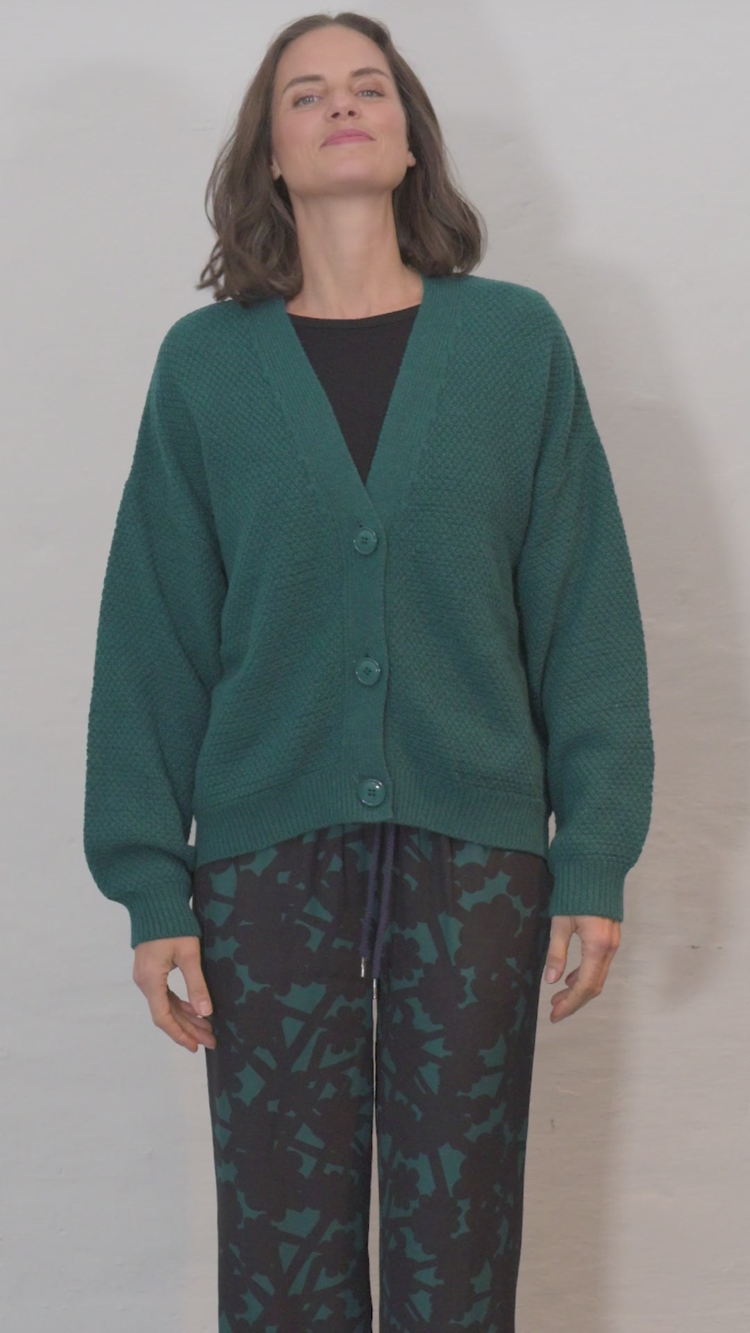Danelotte Wool Cardigan Dk Slate