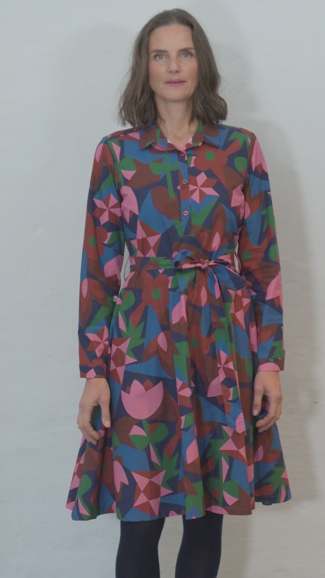 Daneribe Poplin Dress Ocean Blue GEOFLEUR