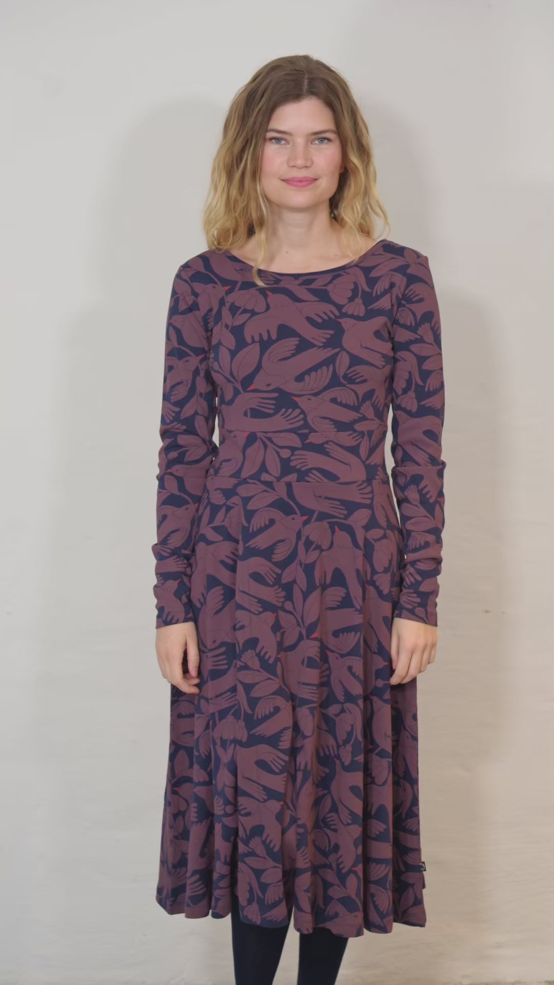 Danesigrid Interlock Dress Dark Navy/Mauve BIRDIEUP
