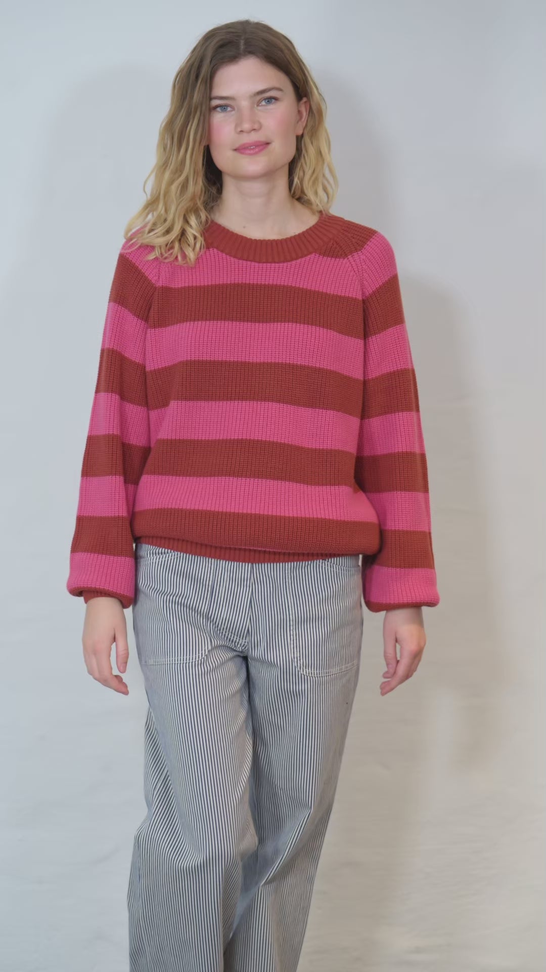 Danejumbo Cotton Rib Sweater Soft Cherry/Chili