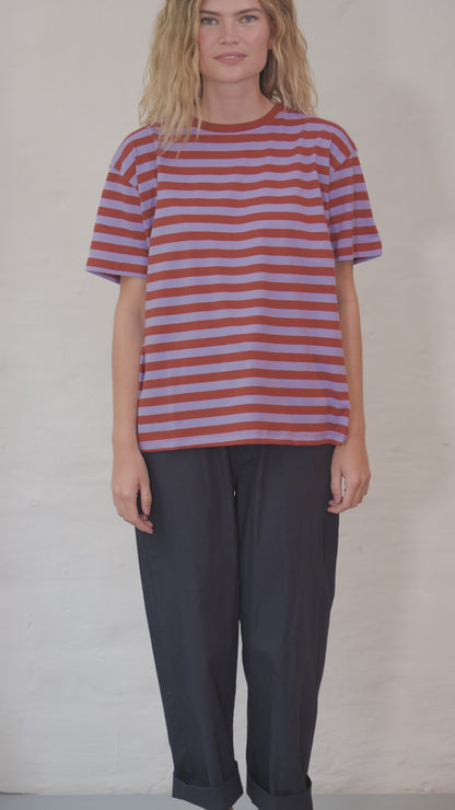Danebasic Boxy Tee Light Lilac/Chili