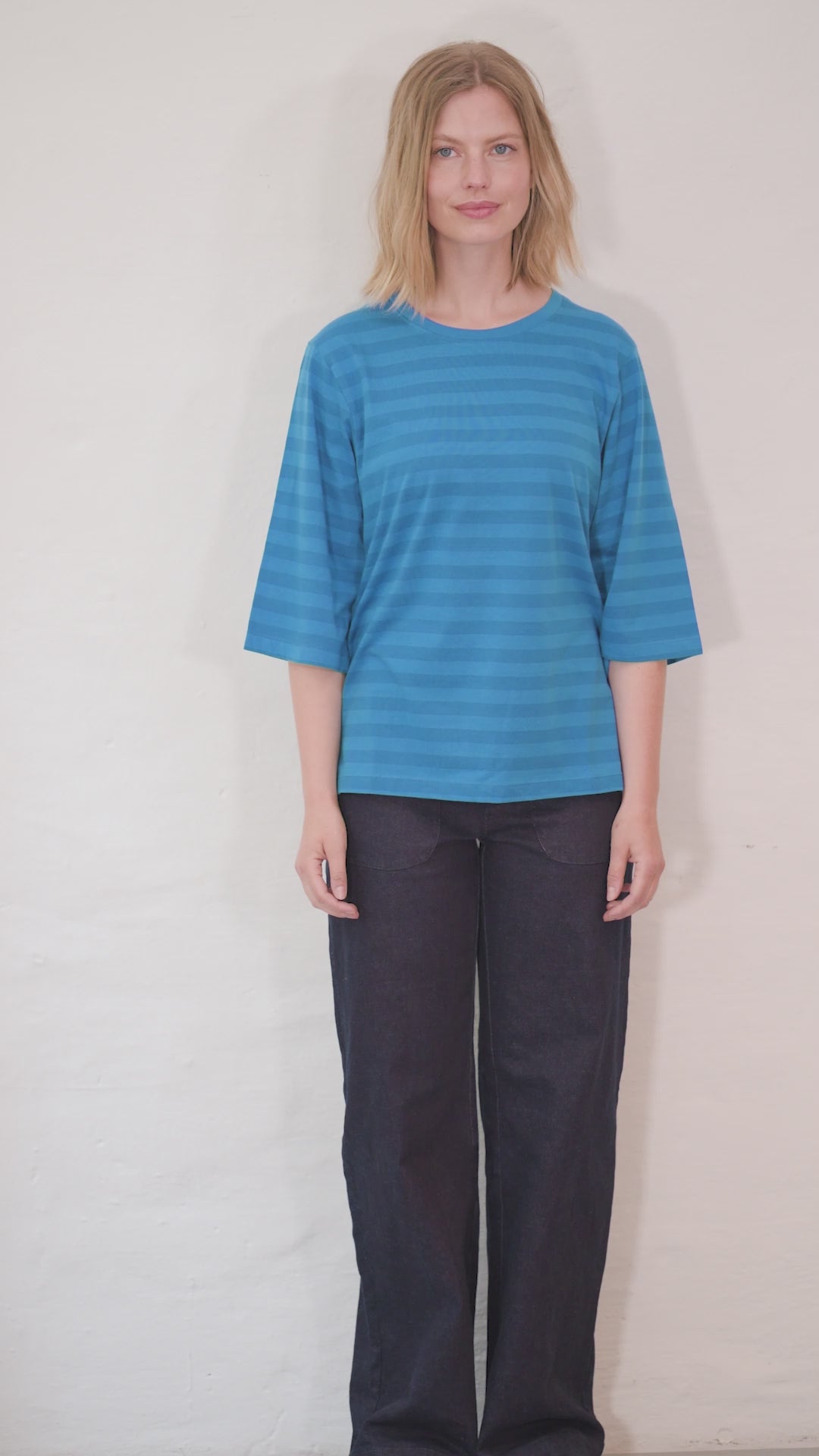 Danebasic Glad Tee Warm Blue/Faded Blue