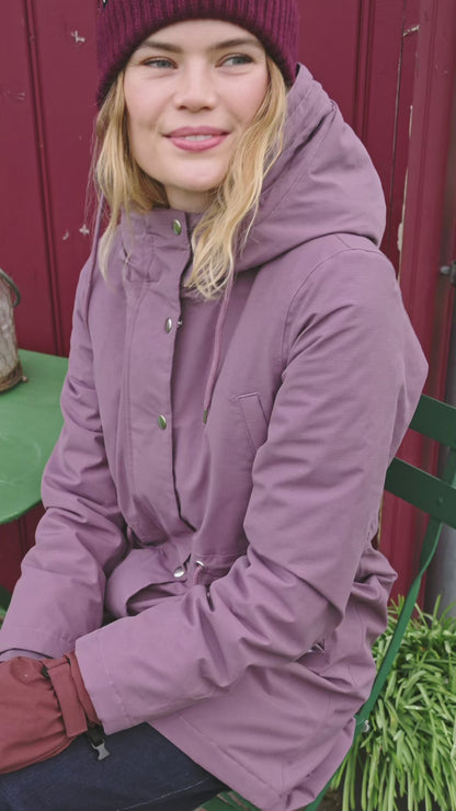 Danenora Winter Parka Grey Plum