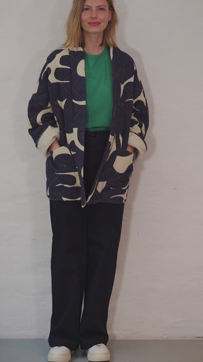 Danekatrin Quilt Jacket Dark Navy/Chalk TROPS