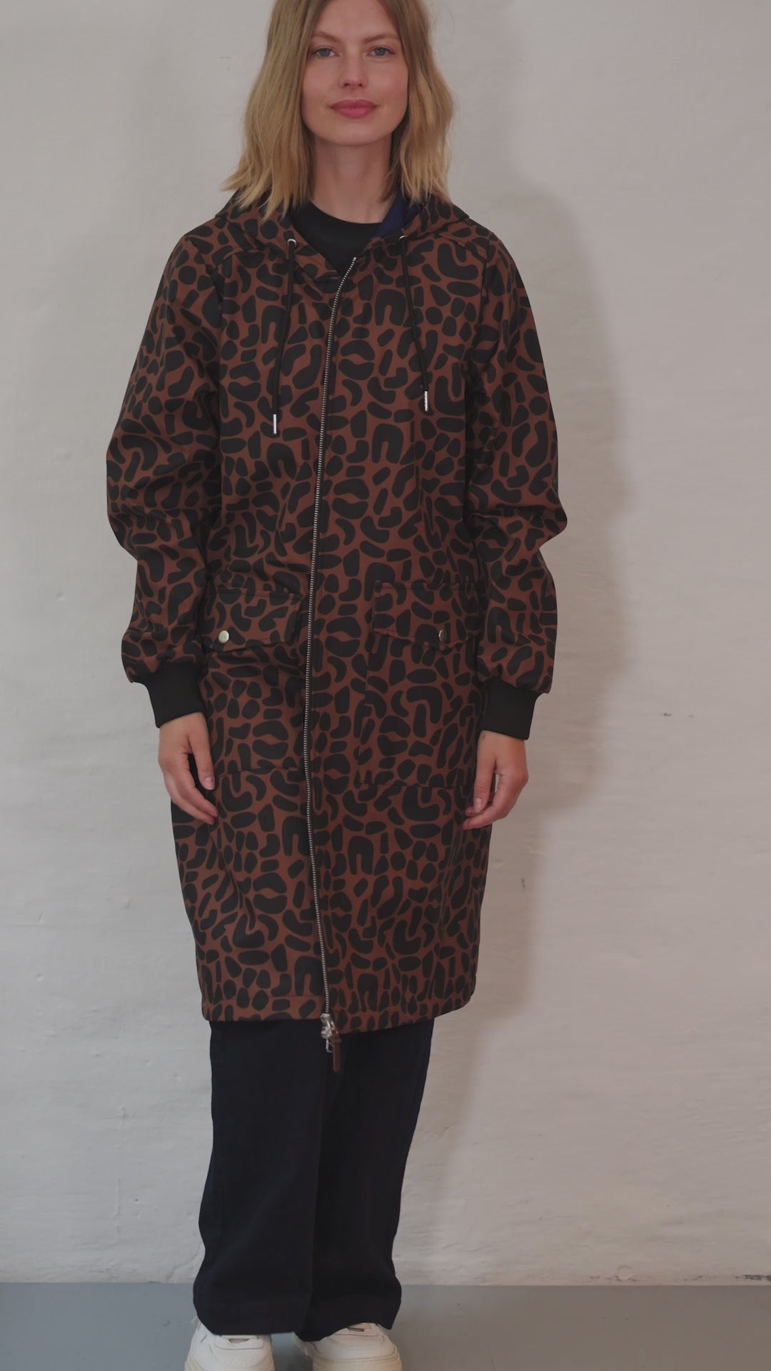 Danemarselisborg Brushed Shell Parka Bown/Black UNILEOPARD